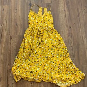URBAN OUTFITTERS yellow flower print sun dress 6